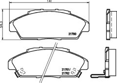 HELLA 8DB 355 027-221 — Колодки тормозные дисковые
