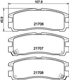 HELLA 8DB 355 016-591 — Plăcuțe de frână disc