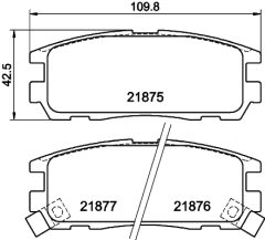 HELLA 8DB 355 016-621 — Колодки тормозные дисковые