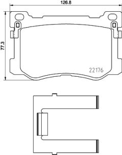 HELLA 8DB 355 030-501 — Колодки тормозные дисковые