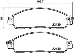 HELLA 8DB 355 039-331 — Plăcuțe de frână disc