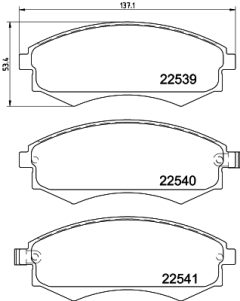 HELLA 8DB 355 032-081 — Plăcuțe de frână disc
