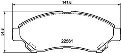 HELLA 8DB 355 044-371 — Колодки тормозные дисковые