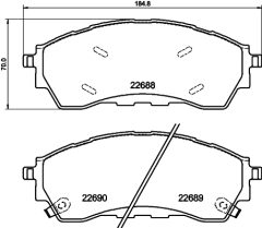 HELLA 8DB 355 040-401 — Колодки тормозные дисковые