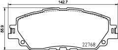 HELLA 8DB 355 036-511 — Plăcuțe de frână disc