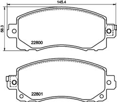 HELLA 8DB 355 039-161 — Колодки тормозные дисковые