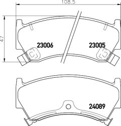 HELLA 8DB 355 027-401 — Колодки тормозные дисковые