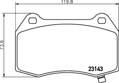 HELLA 8DB 355 014-461 — Plăcuțe de frână disc