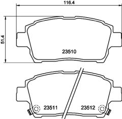 HELLA 8DB 355 017-081 — Колодки тормозные дисковые