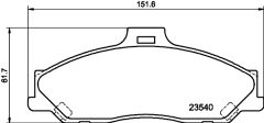HELLA 8DB 355 009-751 — Plăcuțe de frână disc