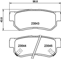 HELLA 8DB 355 009-971 — Plăcuțe de frână disc