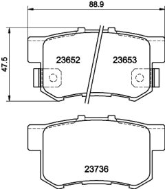 HELLA 8DB 355 009-581 — Колодки тормозные дисковые