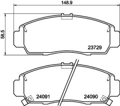 HELLA 8DB 355 009-771 — Колодки тормозные дисковые