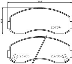 HELLA 8DB 355 010-131 — Plăcuțe de frână disc