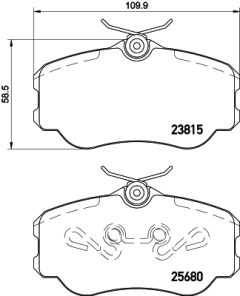HELLA 8DB 355 023-071 — Plăcuțe de frână disc
