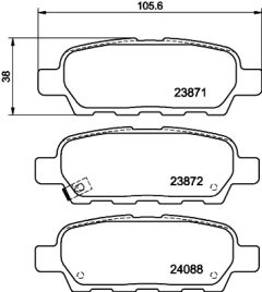 HELLA 8DB 355 010-241 — Plăcuțe de frână disc