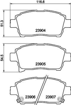 HELLA 8DB 355 010-901 — Plăcuțe de frână disc