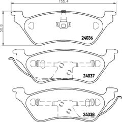HELLA 8DB 355 011-061 — Plăcuțe de frână disc