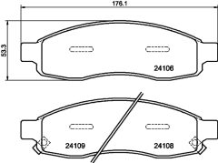 HELLA 8DB 355 013-671 — Plăcuțe de frână disc