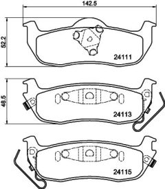 HELLA 8DB 355 013-681 — Plăcuțe de frână disc