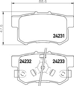 HELLA 8DB 355 012-061 — Колодки тормозные дисковые