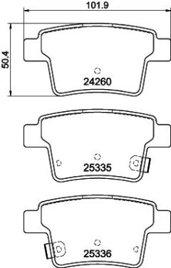 HELLA 8DB 355 012-171 — Колодки тормозные дисковые