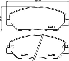 HELLA 8DB 355 012-371 — Plăcuțe de frână disc