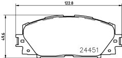 HELLA 8DB 355 016-191 — Plăcuțe de frână disc