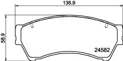 HELLA 8DB 355 013-701 — Plăcuțe de frână disc