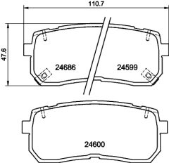 HELLA 8DB 355 013-551 — Колодки тормозные дисковые