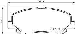 HELLA 8DB 355 028-651 — Колодки тормозные дисковые