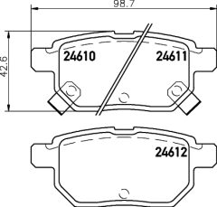 HELLA 8DB 355 028-661 — Колодки тормозные дисковые