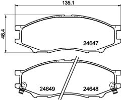 HELLA 8DB 355 028-681 — Колодки тормозные дисковые