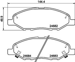 HELLA 8DB 355 014-371 — Колодки тормозные дисковые