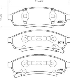 HELLA 8DB 355 014-281 — Колодки тормозные дисковые