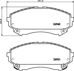 HELLA 8DB 355 015-141 — Plăcuțe de frână disc