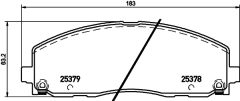 HELLA 8DB 355 020-571 — Plăcuțe de frână disc