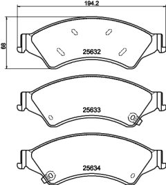 HELLA 8DB 355 020-781 — Колодки тормозные дисковые
