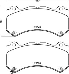 HELLA 8DB 355 021-041 — Plăcuțe de frână disc