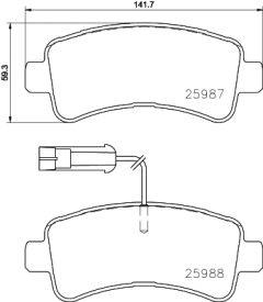 HELLA 8DB 355 024-871 — Колодки тормозные дисковые