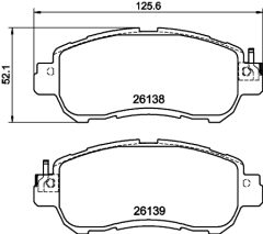 HELLA 8DB 355 040-571 — Plăcuțe de frână disc