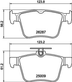 HELLA 8DB 355 044-951 — Колодки тормозные дисковые