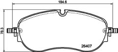 HELLA 8DB 355 042-661 — Plăcuțe de frână disc