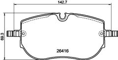 HELLA 8DB 355 043-831 — Plăcuțe de frână disc