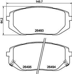 HELLA 8DB 355 043-641 — Колодки тормозные дисковые
