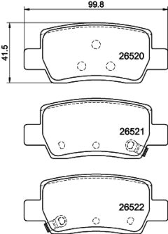 HELLA 8DB 355 045-941 — Колодки тормозные дисковые