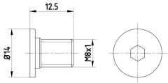 HELLA 8DZ 355 209-021 — Șurub fixare disc de frână