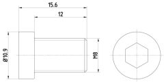 HELLA 8DZ 355 209-091 — Șurub fixare disc de frână