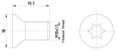HELLA 8DZ 355 209-111 — Șurub fixare disc de frână
