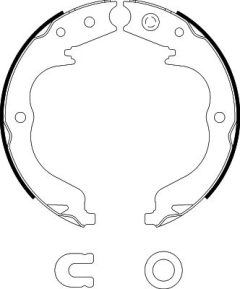 HELLA 8DA 355 050-041 — Колодки ручного тормоза